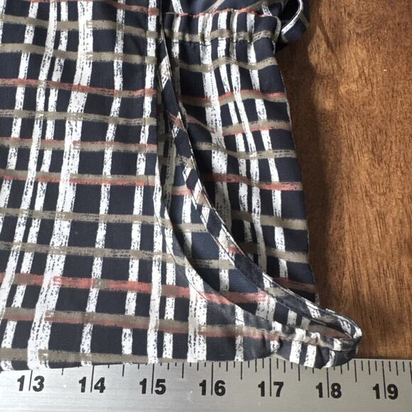 L.L Bean Signature Checkered Sleeveless Maxi Dress Navy Multi Women's Size 6 - Picture 8 of 15